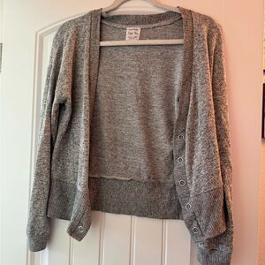 🌞 Super Soft Hippie Rose Gray Snap Button Cardigan